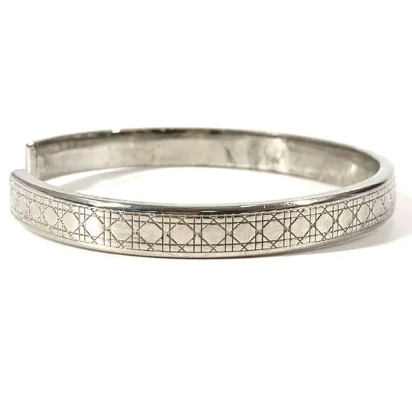 Dior Bracelet Cannage Logo Metal Silver - Picture 5 of 9
